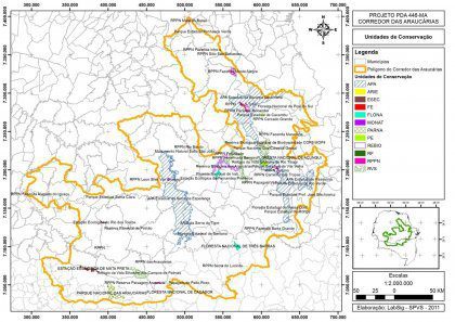 Fig. 2: Mapa do Corredor das Araucárias. Fonte: Lab. SIG da SPVS