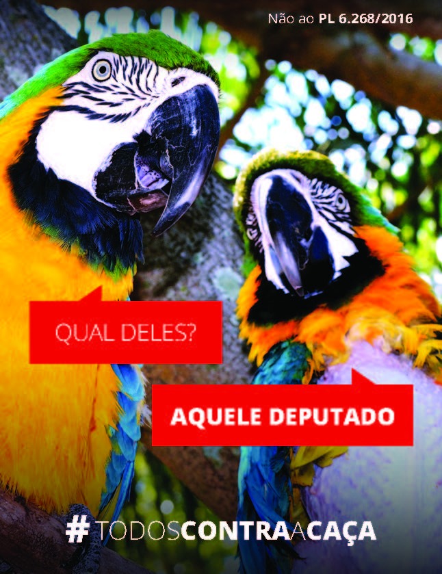 Campanha Todos Contra a Caça. Foto e arte: Grupo OM - Marketing e Comunicação.