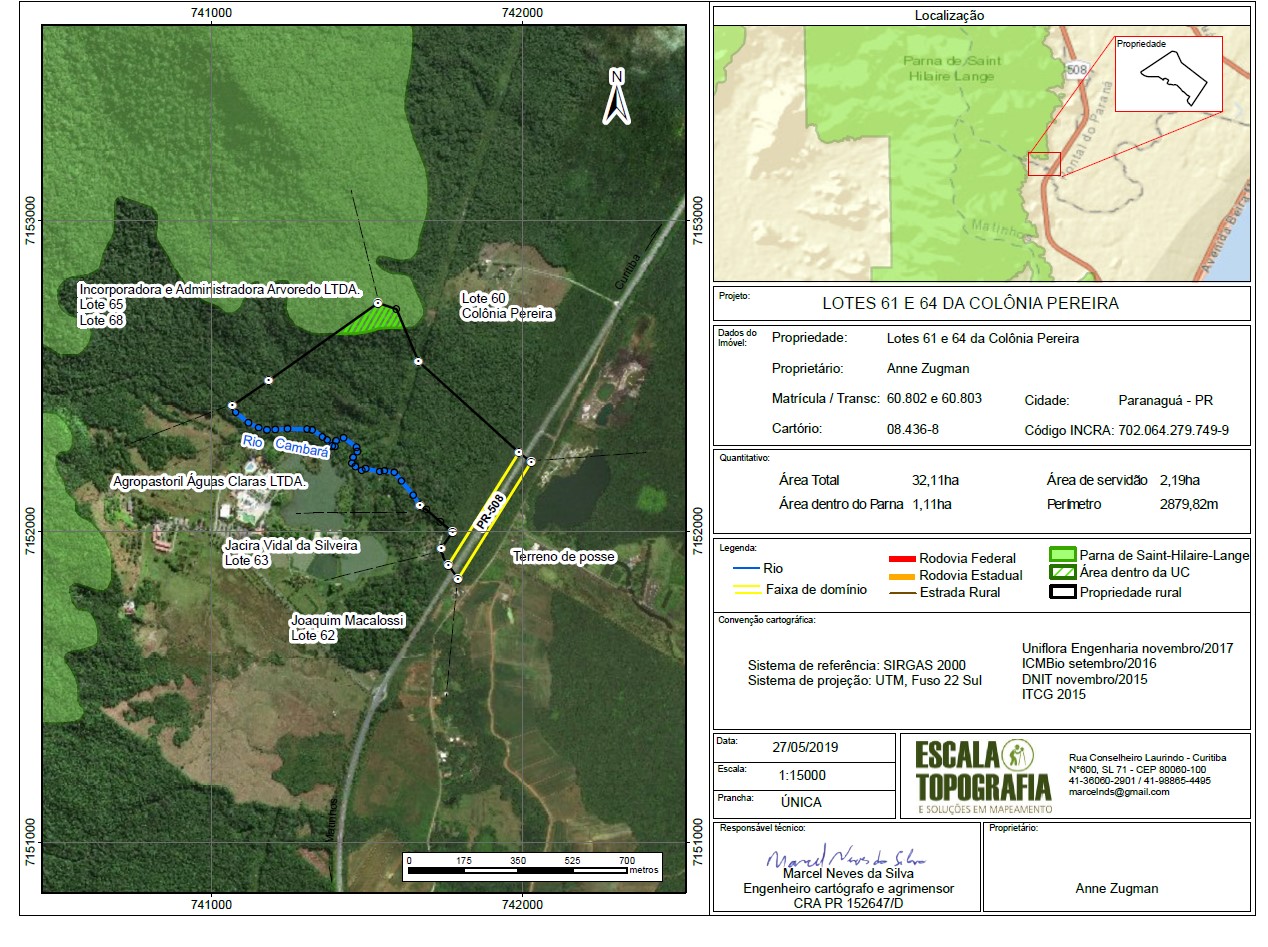 Figura 1 - Mapa dos confrontantes.