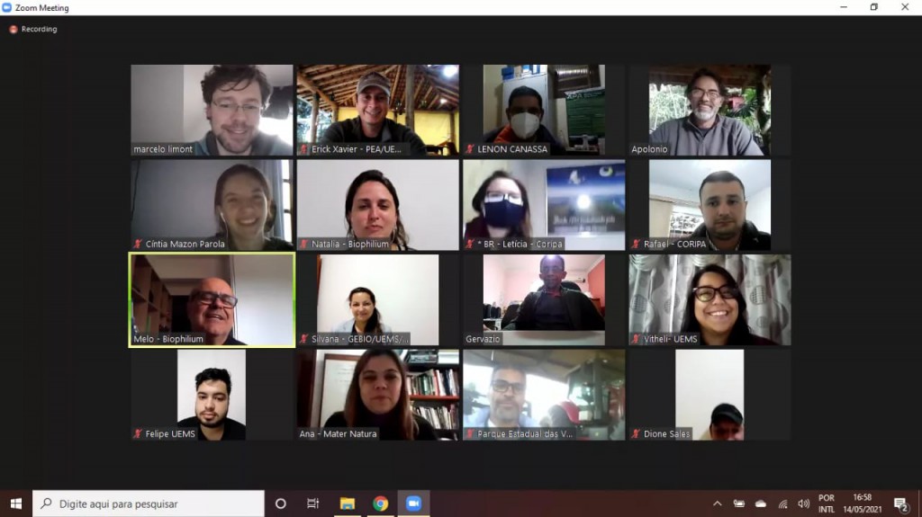 Participantes Módulo I - Curso Monitoramento em áreas de restauração florestal.